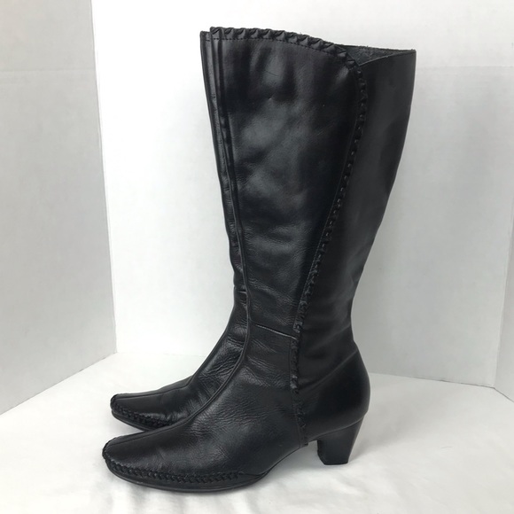PIKOLINOS Shoes - Pikolinos Black Split Toe Leather Boots Sz 8